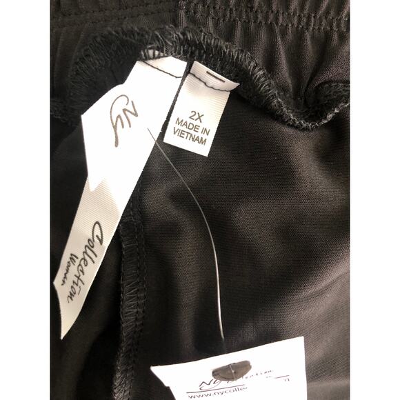 NY Collection Pull-On Pants Women's 2X Wide Leg Black NEW - Picture 5 of 7